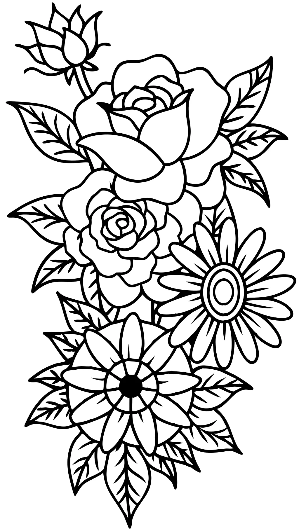 Paginas para colorear para adultos Flores